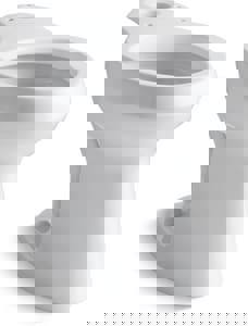 1.6 gpf Elongated Floor Mount Two Piece Toilet Bowl in White